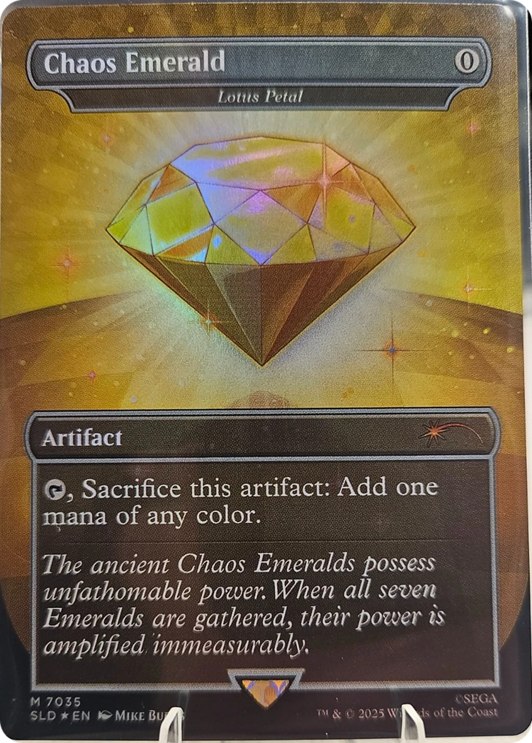 Chaos Emerald [Lotus Petal] (7035) (Borderless) (Yellow) - Foil