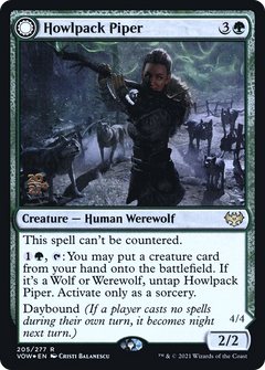 Howlpack Piper // Wildsong Howler (205) (Prerelease) (PVOW) - Foil