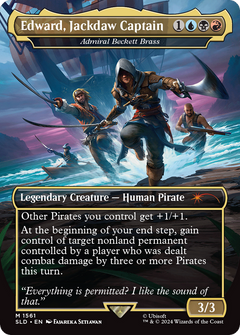 Edward, Jackdaw Captain [Admiral Beckett Brass] (1561) (Borderless) - Rainbow Foil