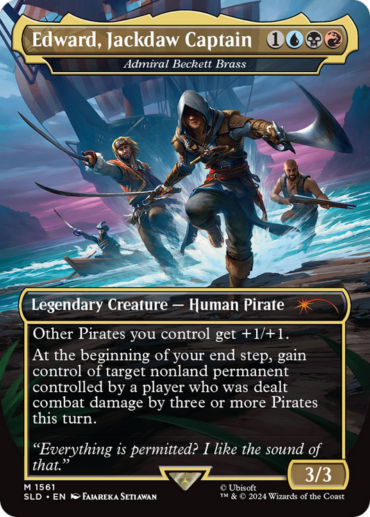Edward, Jackdaw Captain [Admiral Beckett Brass] (1561) (Borderless) - Rainbow Foil