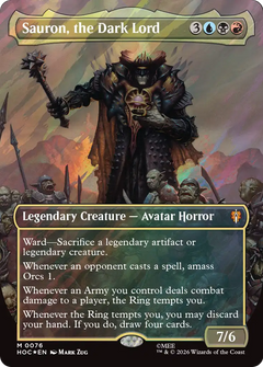 Sauron, the Dark Lord (0076) (Borderless) (HOC) - Surge Foil