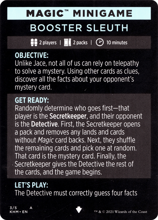 Magic Minigame: Booster Sleuth (MKHM)