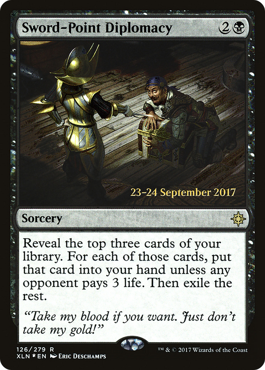 Sword-Point Diplomacy (126) (Prerelease) - Foil