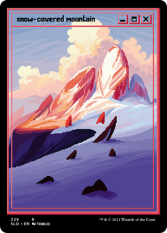 Snow-Covered Mountain (328) (Showcase) - Foil Etched