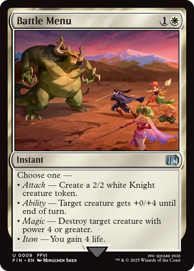 Battle Menu - Foil