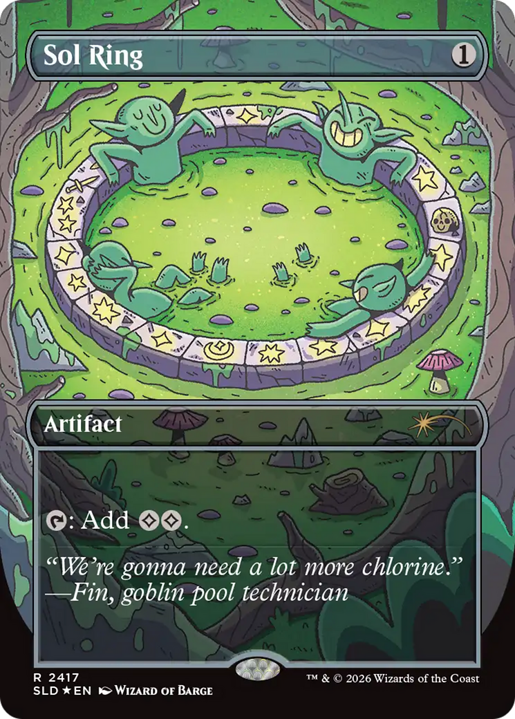 Sol Ring (2417) (Borderless) (SLD) - Foil