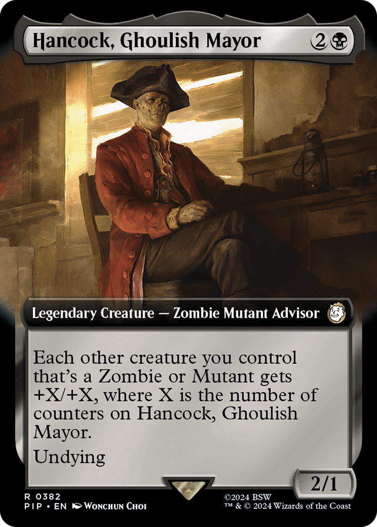 Hancock, Ghoulish Mayor (0382) (Extended Art) - Foil