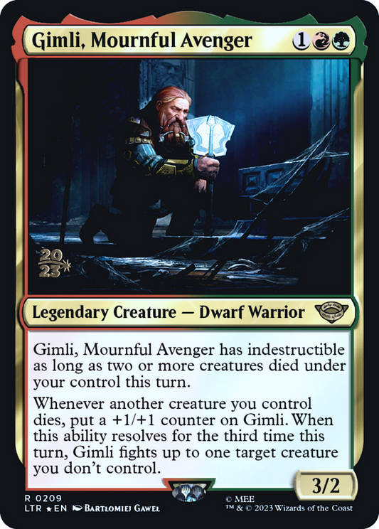 Gimli, Mournful Avenger (0209) (Prerelease) - Foil