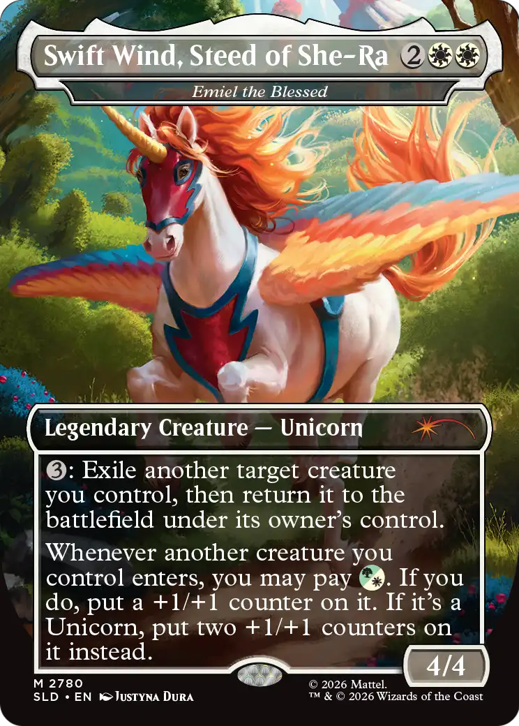 Swift Wind, Steed of She-Ra [Emiel the Blessed] (2780) (Borderless) (SLD) - Foil