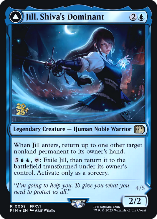 Jill, Shiva's Dominant // Shiva, Warden of Ice (0058) (Prerelease) (PFIN) - Foil