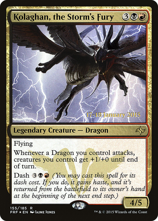 Kolaghan, the Storm's Fury (155) (Prerelease) - Foil