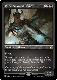 Rune-Scarred Demon (0521) - Foil Etched
