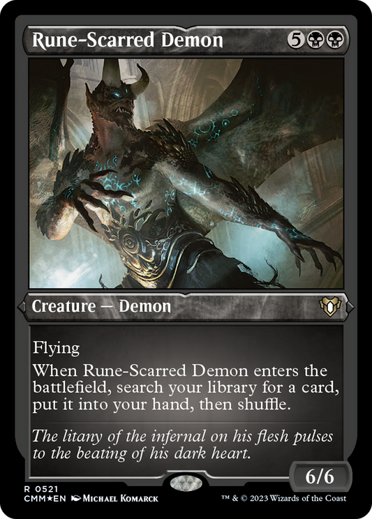 Rune-Scarred Demon (0521) - Foil Etched