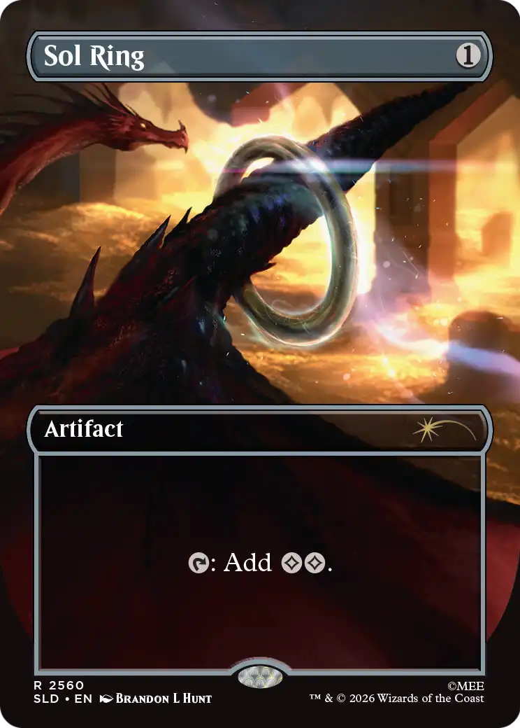 Sol Ring (2560) (Borderless) (SLD) - Foil