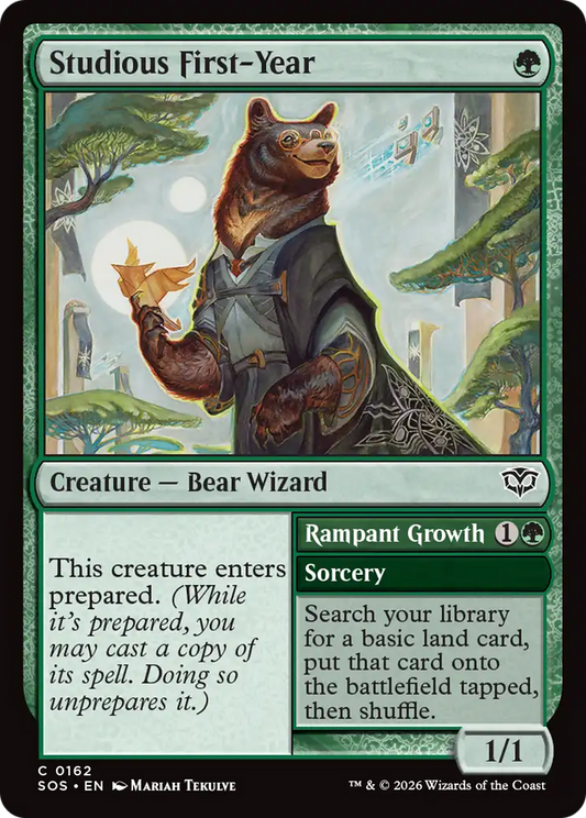 Studious First-Year // Rampant Growth (0162) (SOS) - Foil