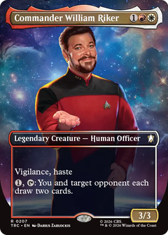 Commander William Riker (0207) (Borderless) (TRC) - Foil