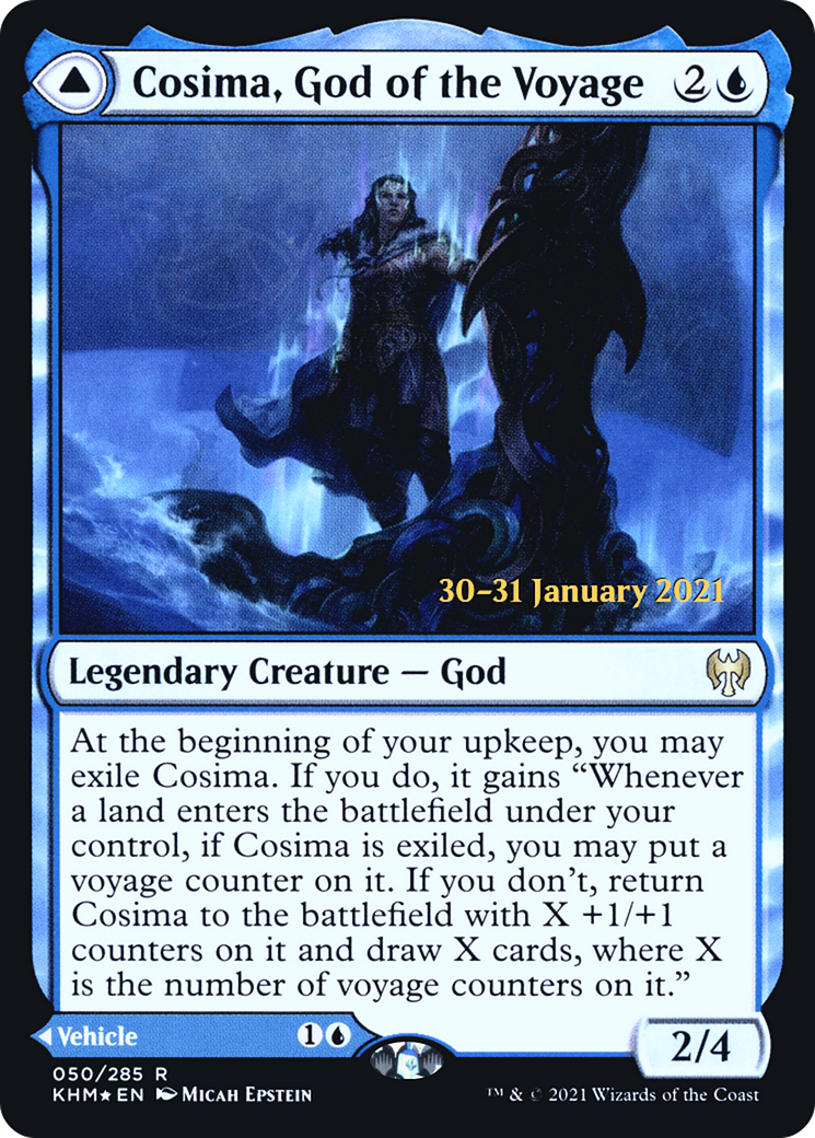 Cosima, God of the Voyage // The Omenkeel (050) (Prerelease) (PKHM) - Foil
