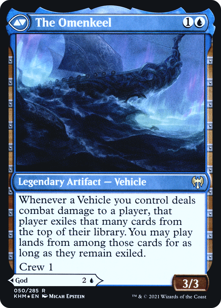 Cosima, God of the Voyage // The Omenkeel (050) (Prerelease) (PKHM) - Foil