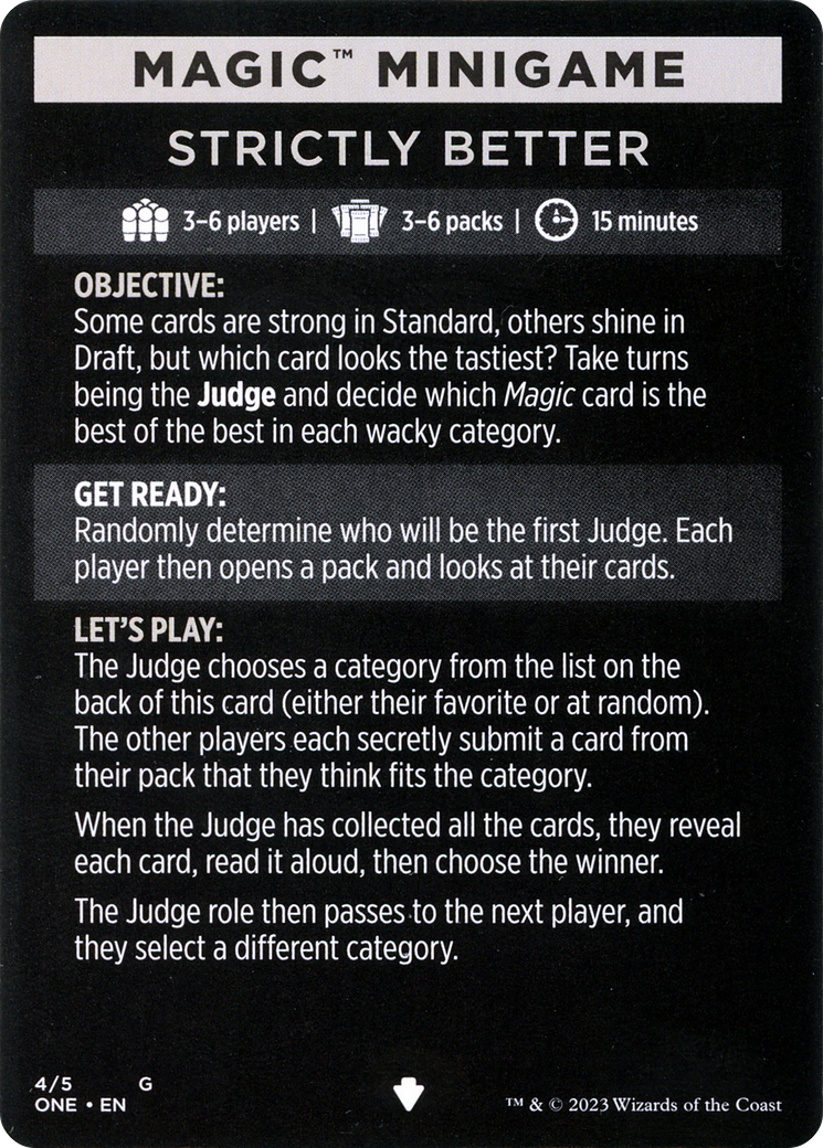 Magic Minigame: Strictly Better (MONE)