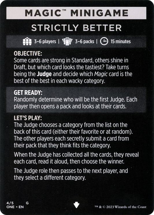 Magic Minigame: Strictly Better (MONE)