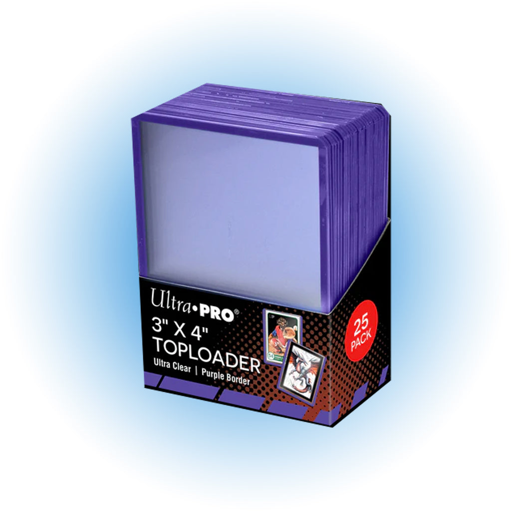 Toploader - Purple Border 3" x 4" Pack of 25