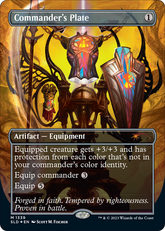 Commander's Plate (1339) (Borderless) - Foil
