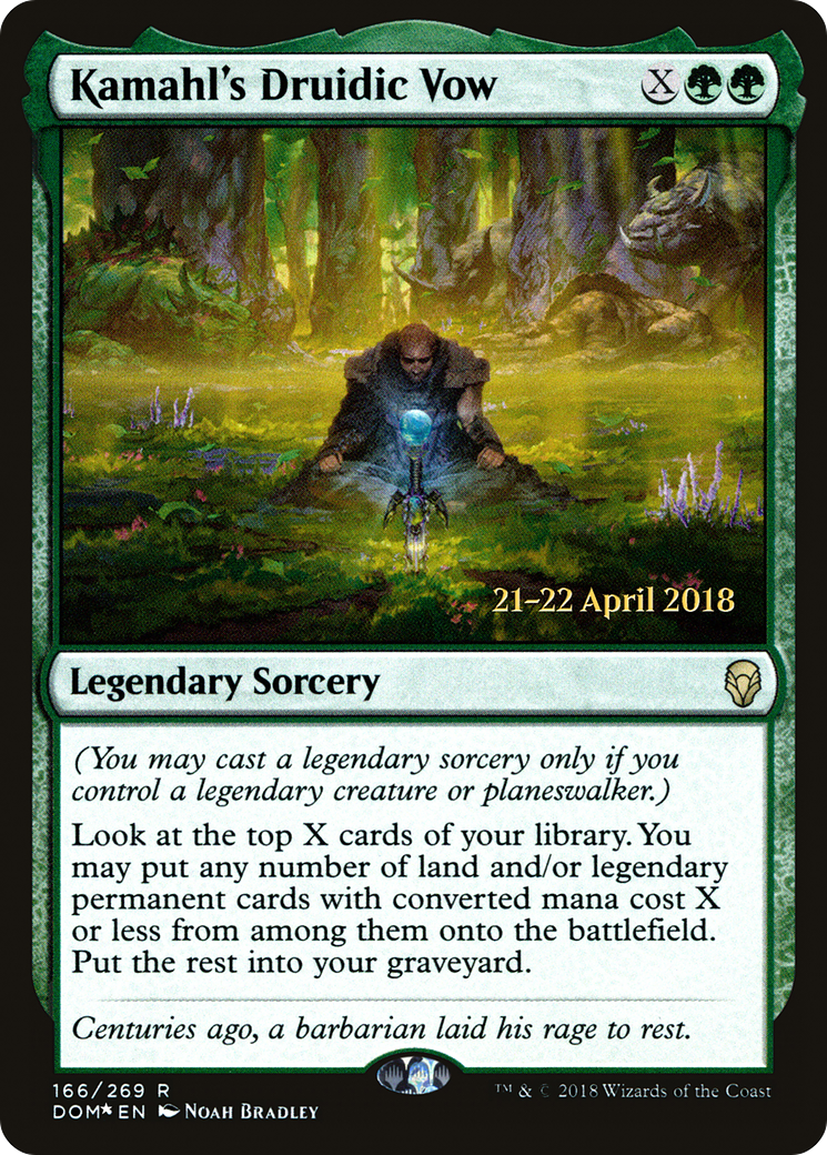 Kamahl's Druidic Vow (166) (Prerelease) - Foil