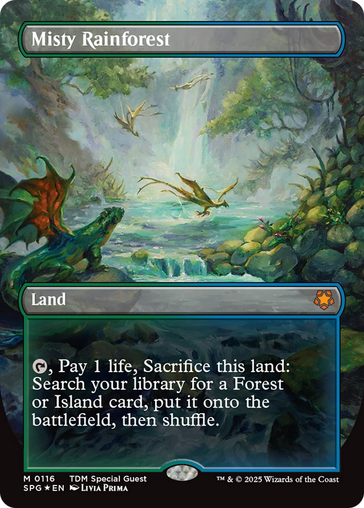 Misty Rainforest (0116) (Borderless) - Dragonscale Foil