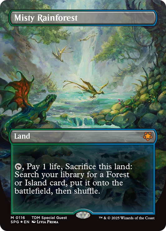 Misty Rainforest (0116) (Borderless) - Dragonscale Foil