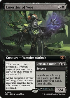 Emeritus of Woe // Demonic Tutor (0324) (Extended Art) (SOS) - Foil