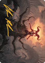 Sheoldred, the Apocalypse (26/81) Art Card (ADMU) - Gold-Stamped Signature