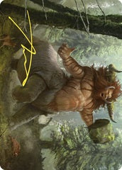 Stonehoof Chieftain (26/81) Art Card (ACMM) - Gold-Stamped Signature