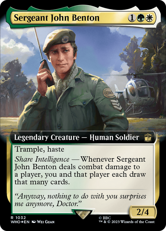 Sergeant John Benton (1032) (Extended Art) - Surge Foil