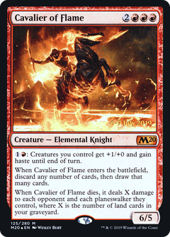 Cavalier of Flame (125) (Prerelease) - Foil