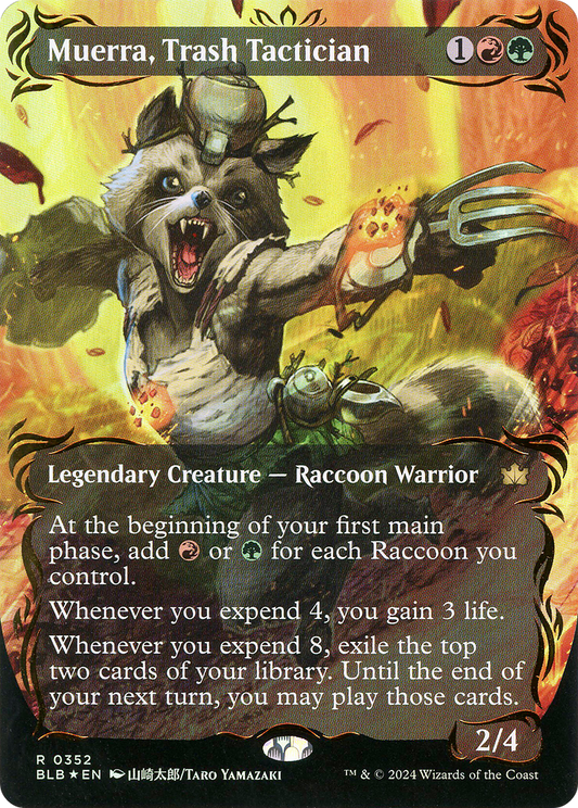 Muerra, Trash Tactician (0352) (Borderless) (Showcase) - Raised Foil