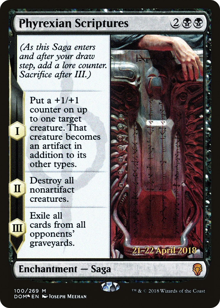 Phyrexian Scriptures (100) (Prerelease) - Foil