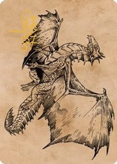 Ancient Bronze Dragon (58/81) Art Card (ACLB) - Gold-Stamped Signature