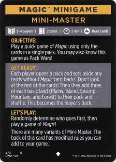 Magic Minigame: Mini-Master (MDMU)
