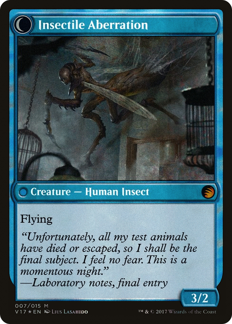 Delver of Secrets // Insectile Aberration (V17) - Foil