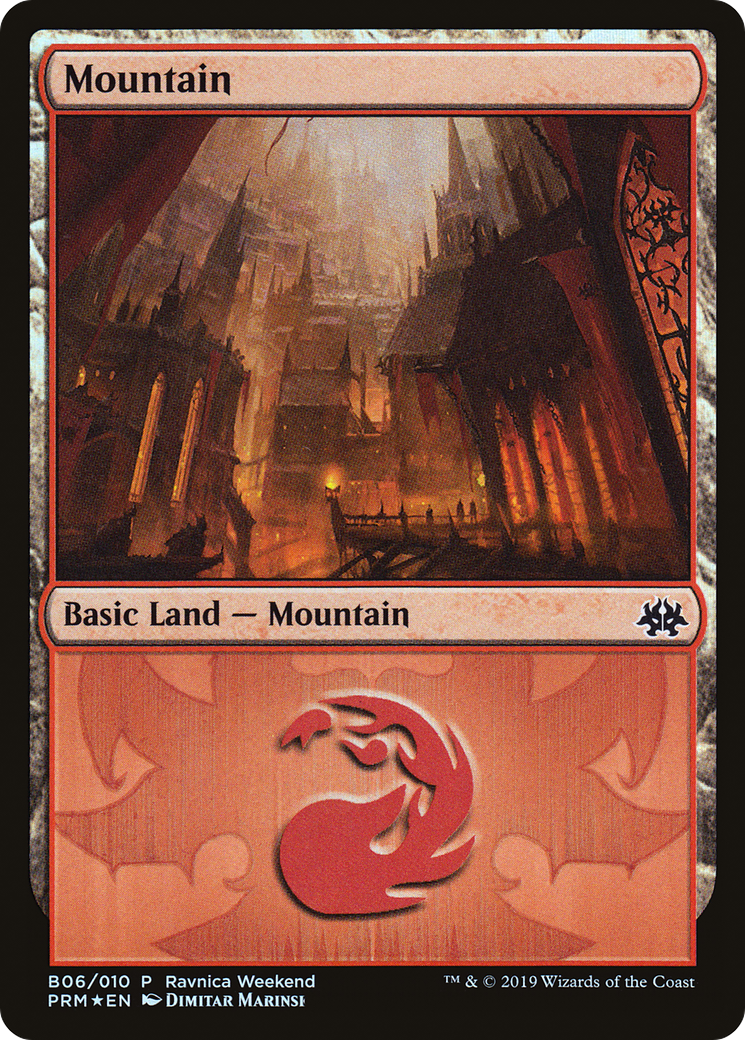 Mountain (B06) (Ravnica Weekend) - Foil