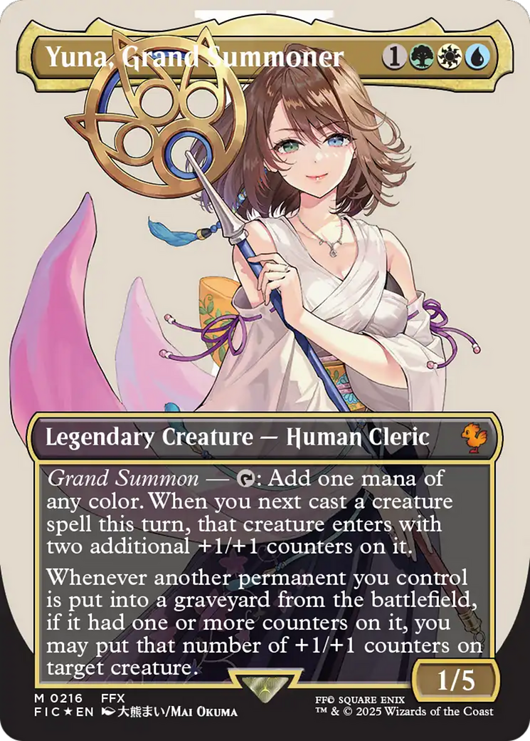 Yuna, Grand Summoner (0216) (Borderless) - Surge Foil