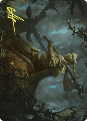 Verdant Outrider (28/81) Art Card (AWOE) - Gold-Stamped Signature