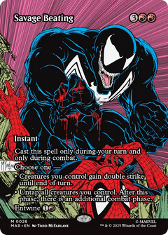 Savage Beating (0026) (Borderless) - Foil