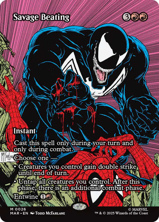 Savage Beating (0026) (Borderless) - Foil