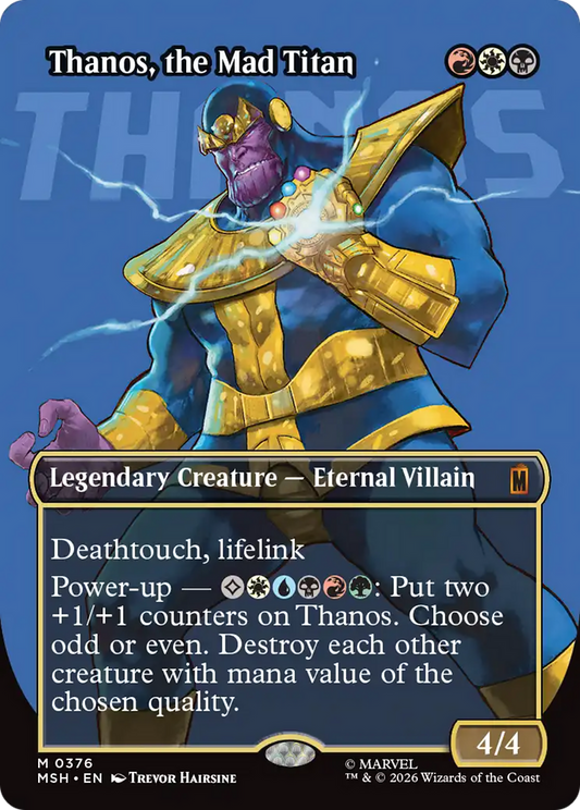 Thanos, the Mad Titan (0376) (Borderless) (MSH) - Foil