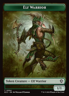 Elf Warrior (0004) // Zombie (0003) Double-Sided Token (TECC)