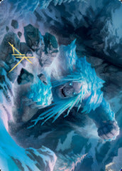 Icehide Troll (46/81) Art Card (AKHM) - Gold-Stamped Signature