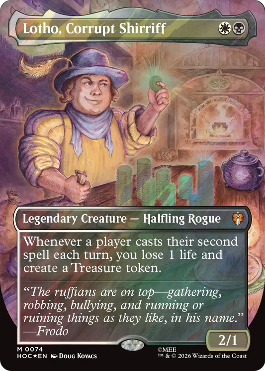 Lotho, Corrupt Shirriff (0074) (Borderless) (HOC) - Surge Foil