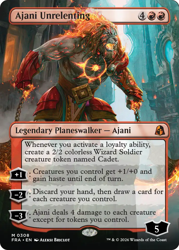Ajani Unrelenting (0308) (Borderless) (FRA) - Foil