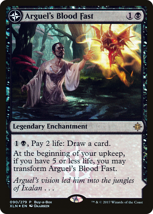 Arguel's Blood Fast // Temple of Aclazotz (090) (Buy-a-Box) (PXTC) - Foil
